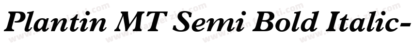 Plantin MT Semi Bold Italic字体转换